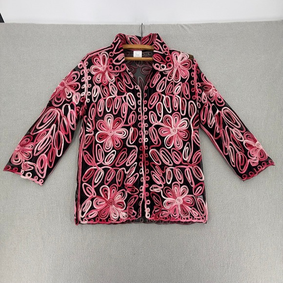 Mary Kay Jackets & Blazers - Mary Kay National Sales Director Jacket‎ Embroidered Sheer Mesh Jacket Size Med